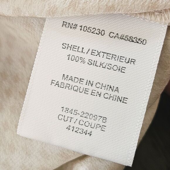 Joie Black Sheer Silk Puff Sleeve Blouse Top Career V Neck Pleated Peasant Med - Picture 7 of 7